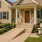 Przyjazny domu z rampami i innymi udogodnieniami dla osób z niepełnosprawnościami.