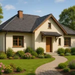 Completed 120 m² house surrounded by nature with a garden.