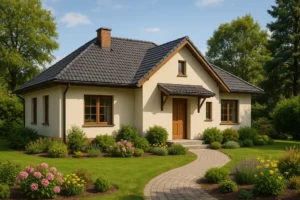 Completed 120 m² house surrounded by nature with a garden.