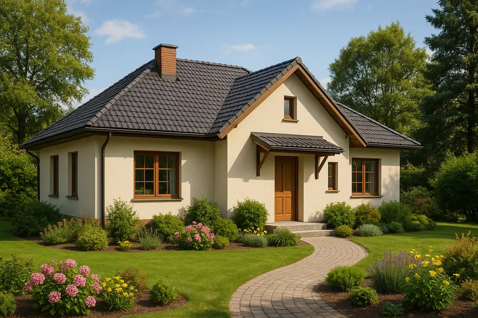 Completed 120 m² house surrounded by nature with a garden.