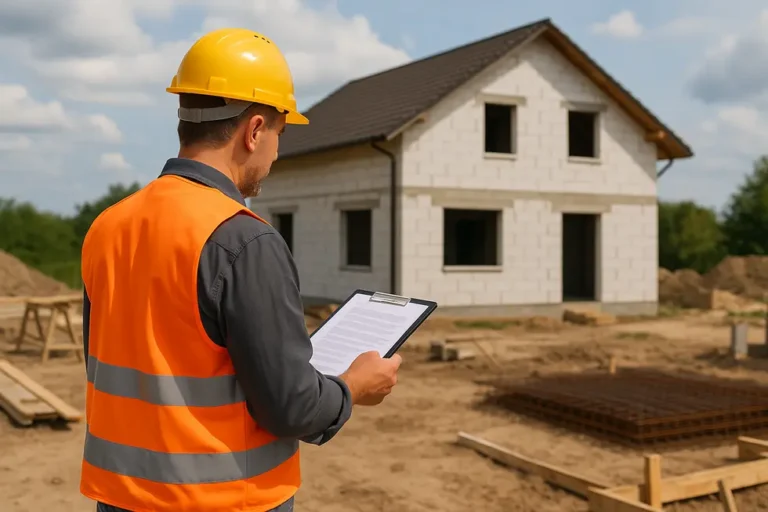 Ile kosztuje inspektor nadzoru? 11 Inspektor nadzoru budowlanego kontrolujący prace na budowie.