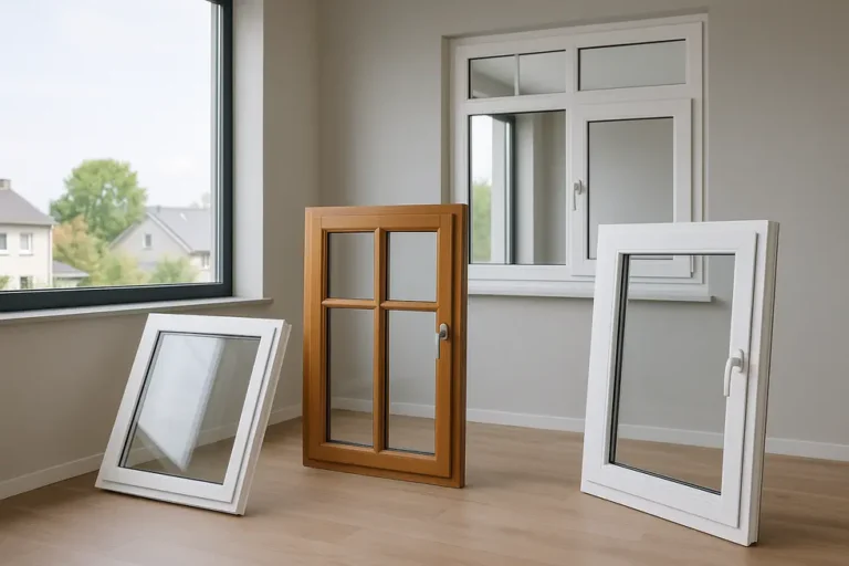 Ile kosztuje montaż okien? Praktyczny przewodnik dla właścicieli mieszkań i domów 5 Zdjęcie nowoczesnych okien w żywym wnętrzu, wskazujące na różnorodność dostępnych opcji.