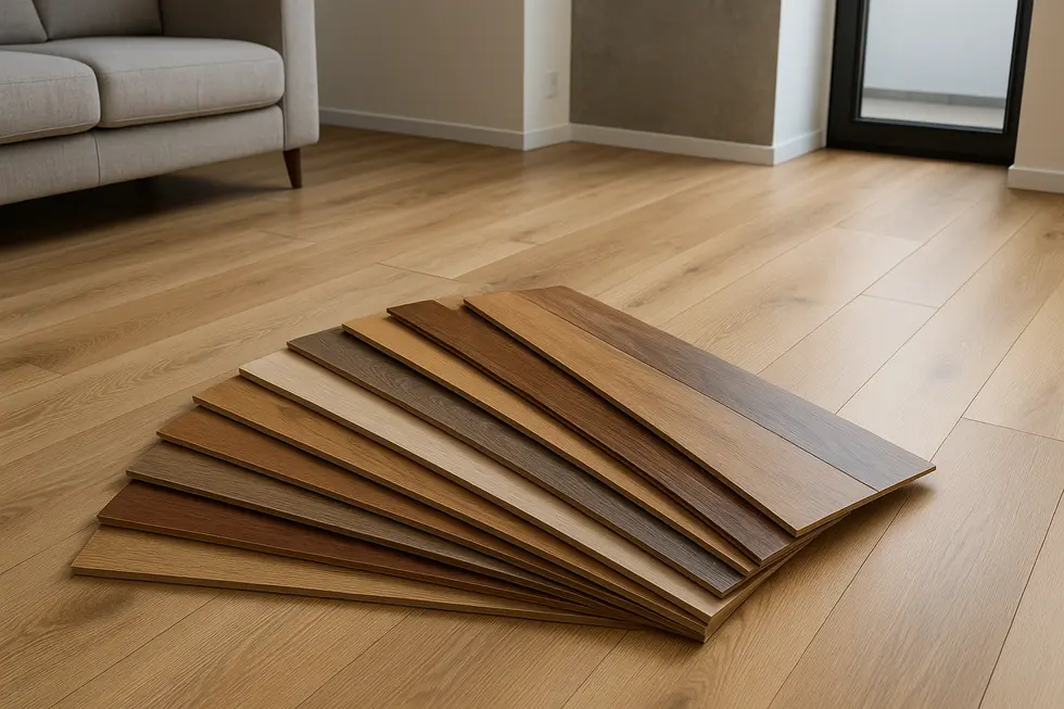 Wnętrze nowoczesnego domu z atrakcyjnymi panelami podłogowymi.