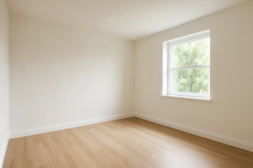 Elegancko wykończone wnętrze domu z zastosowaniem gładzi na ścianach.