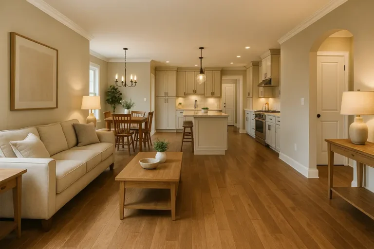 Ile kosztuje wykończenie domu za m2? Praktyczny poradnik dla remontujących 6 Beautifully renovated home interior emphasizing quality finishing materials.