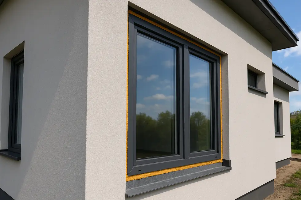 Nowoczesny budynek z widocznymi oknami, które ilustrują nowoczesne podejście do izolacji.