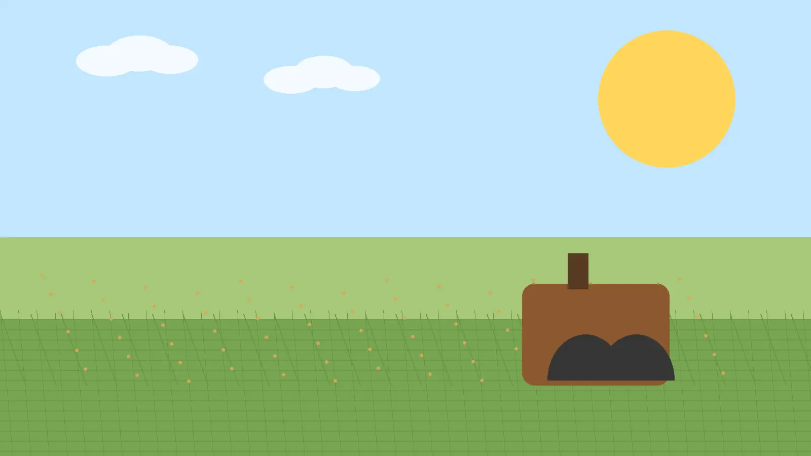 Dosiewka i nawożenie po zabiegu wertykulacja trawnika na przerzedzonej murawie w ogrodzie przy domu