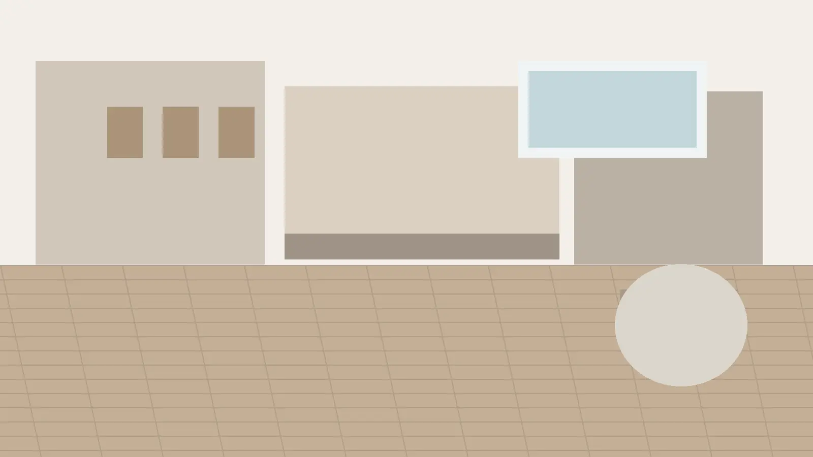 Otwarta kuchnia z salonem z wysoką zabudową do sufitu, ukrytym przechowywaniem i uporządkowaną częścią jadalnianą