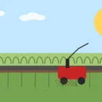 Wertykulacja trawnika wykonana wiosną na przydomowym ogrodzie, gdy murawa ruszyła z wegetacją i wymaga usunięcia filcu